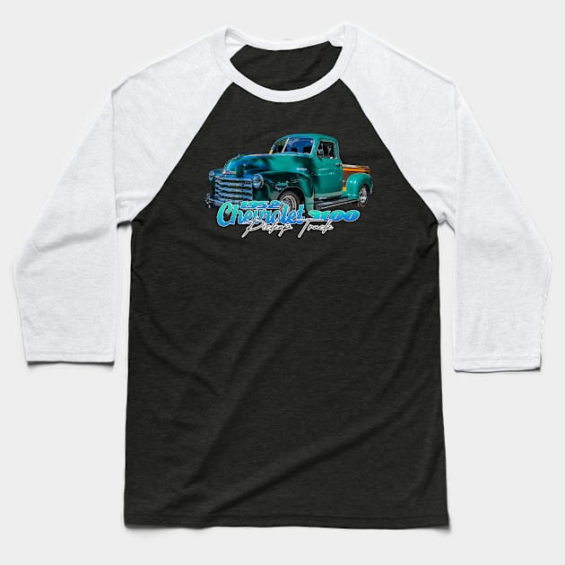 1952 Chevrolet 3100 Pickup Truck Baseball T-Shirt by Gestalt Imagery